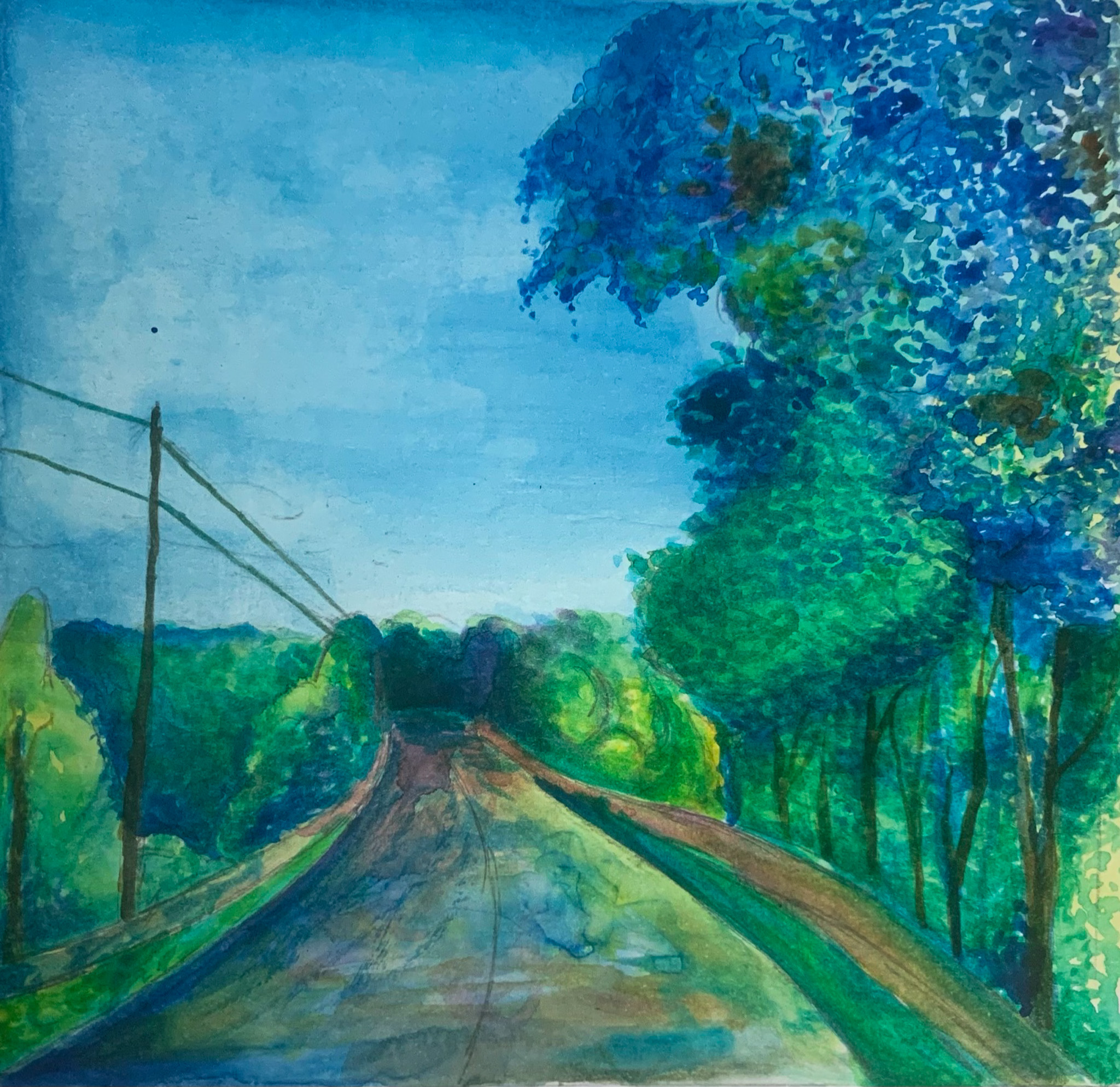 Road, 2021. Watercolor.