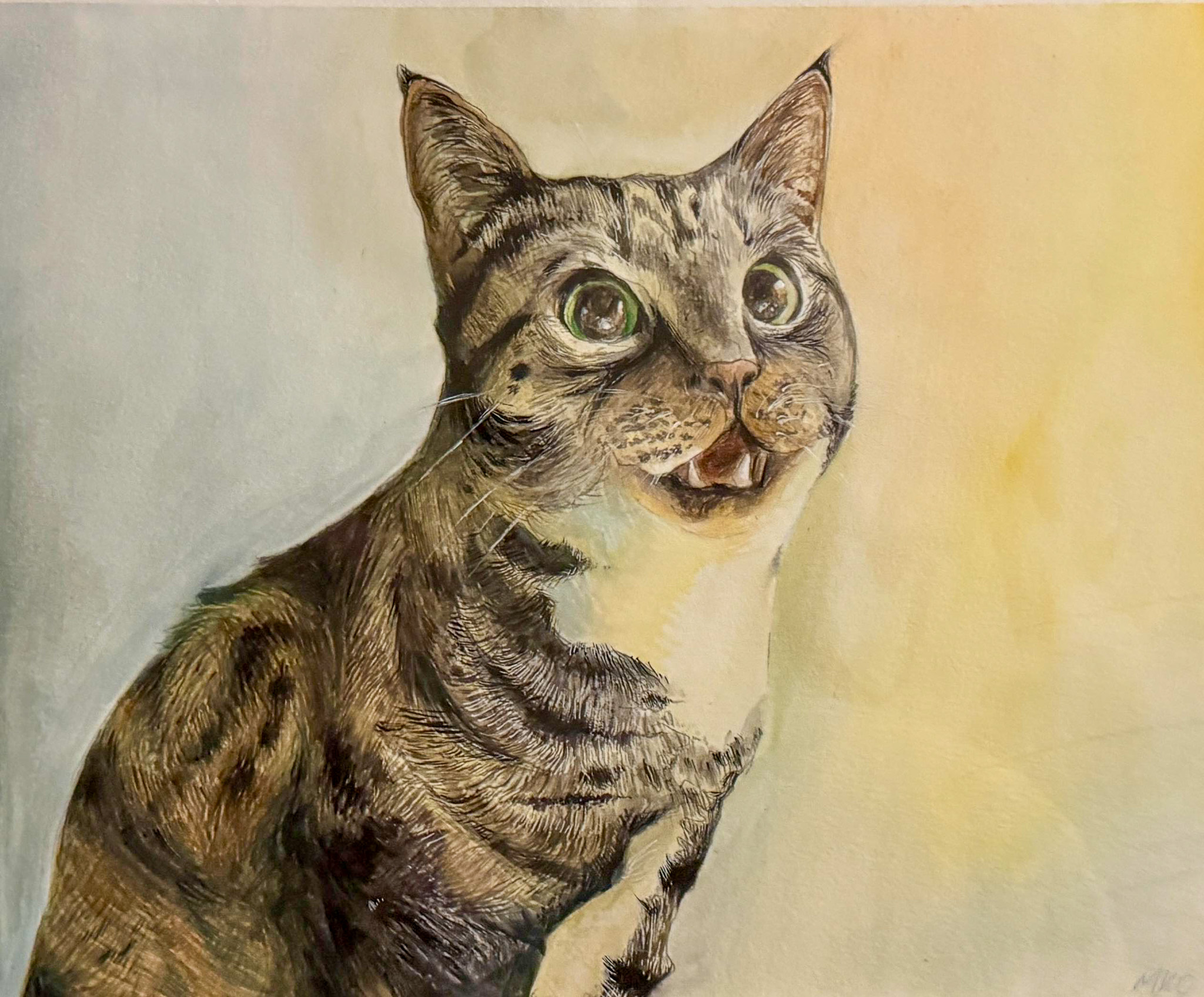 Kit Kat, 2024. Watercolor.