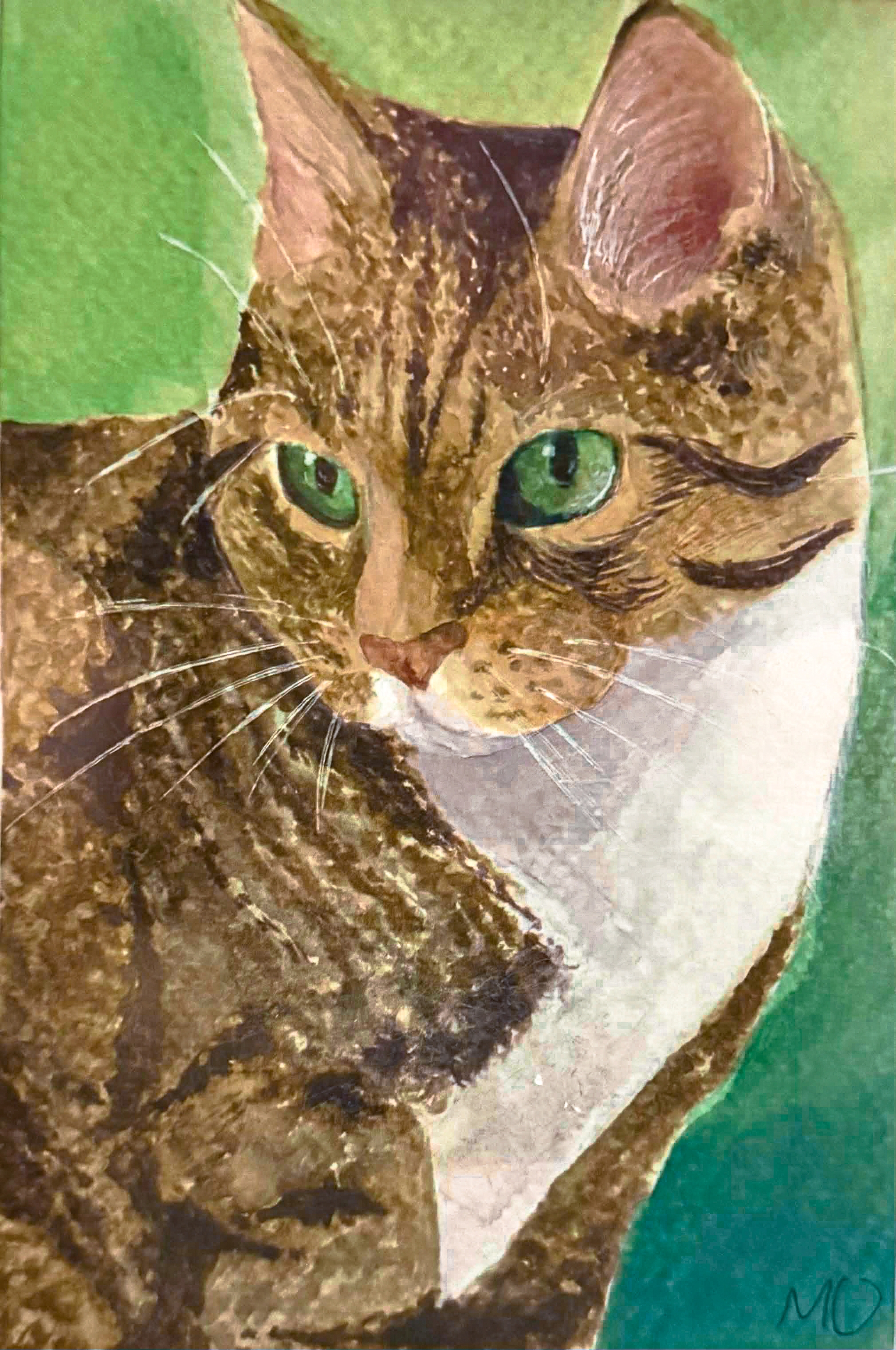 Hazel (2024). Watercolor painting. 3 × 5 inches. Commissioned by kirshazel.