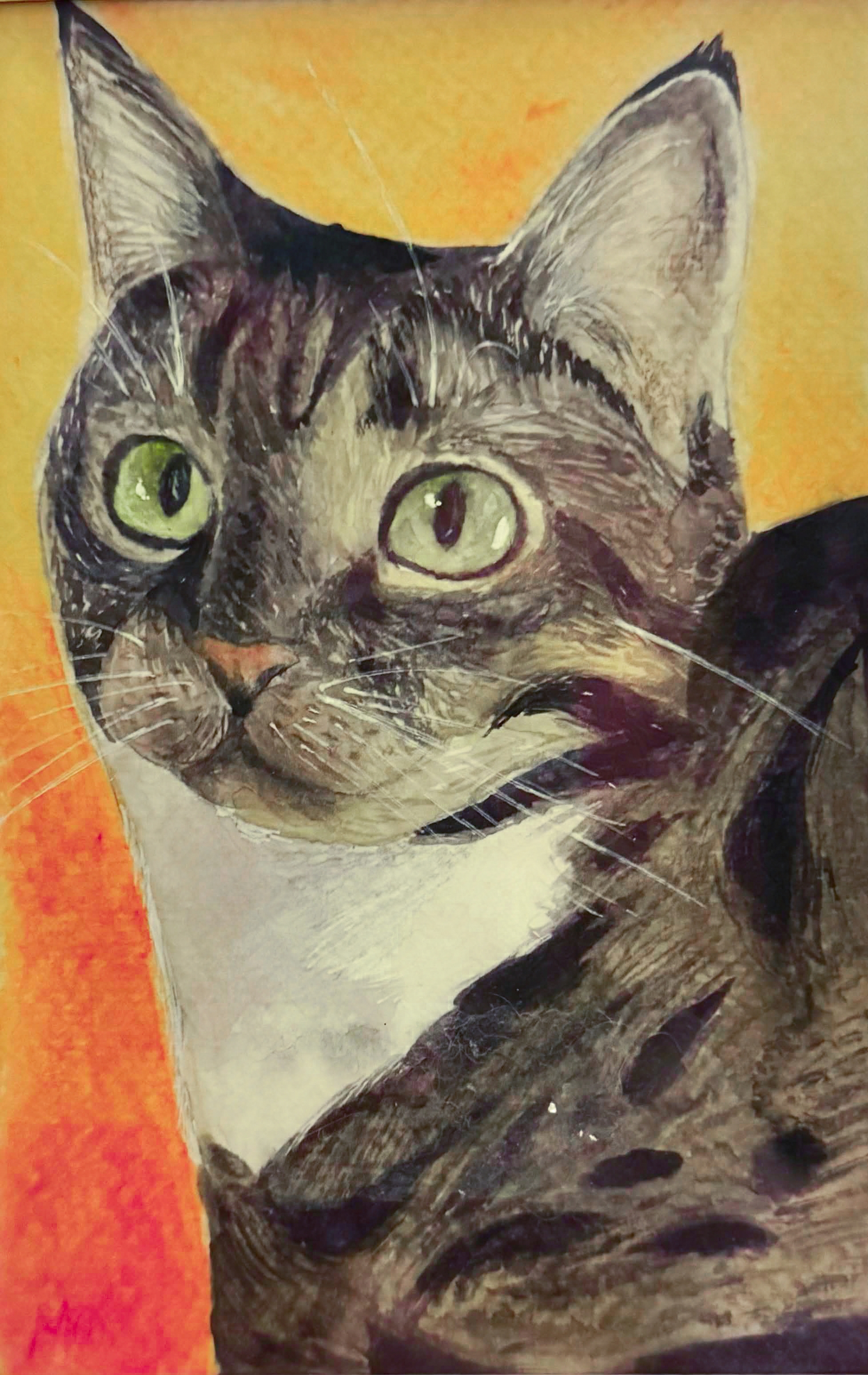 Kit (2024). Watercolor painting. 3 × 5 inches. Commissioned by kirshazel.