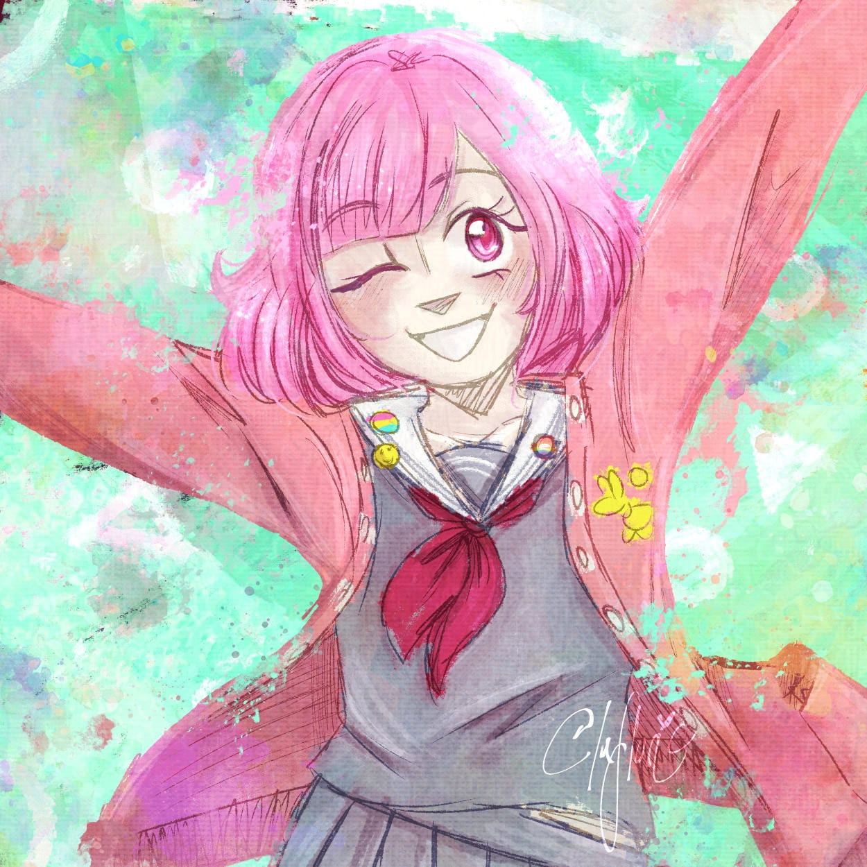 Emu Otori (2023). Digital illustration. 1250 × 1250 px, 72 DPI.
