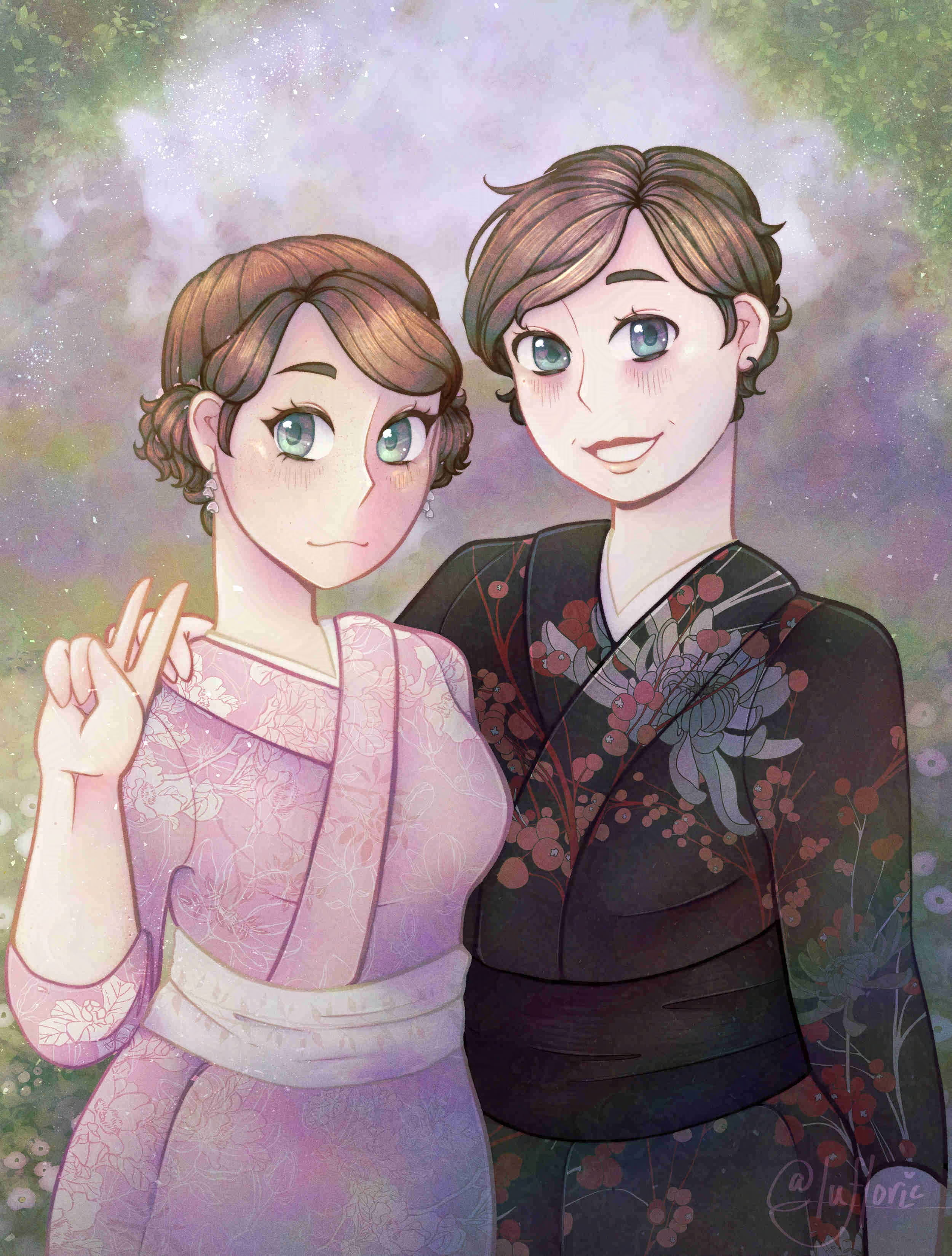 Kimono (2026). Digital illustration. 2500 × 3300 px, 400 DPI. Commission for kirshazel.