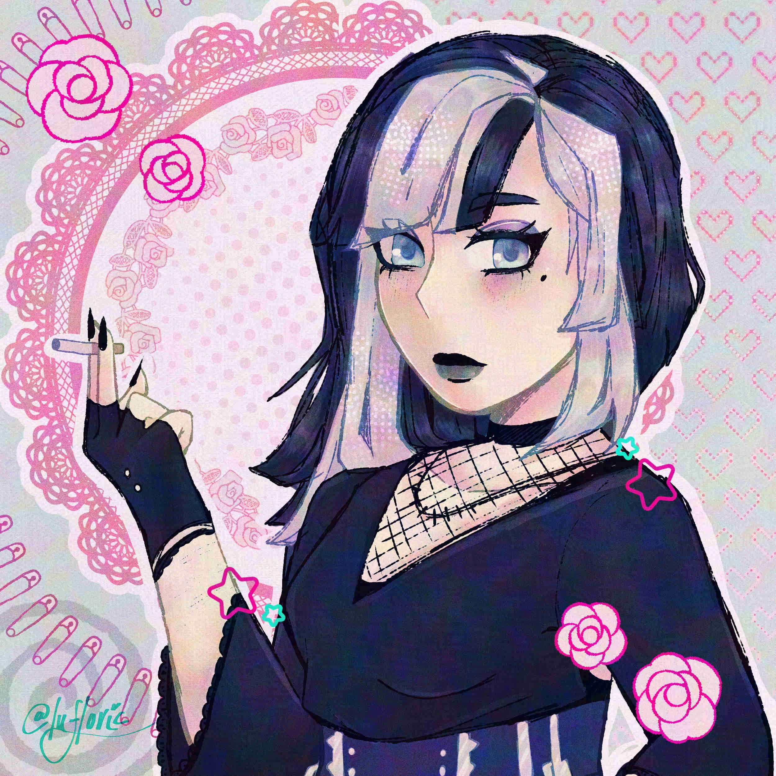 Rose (2026). Digital illustration. 2500 × 2500 px, 400 DPI. Commission for beedotpng.
