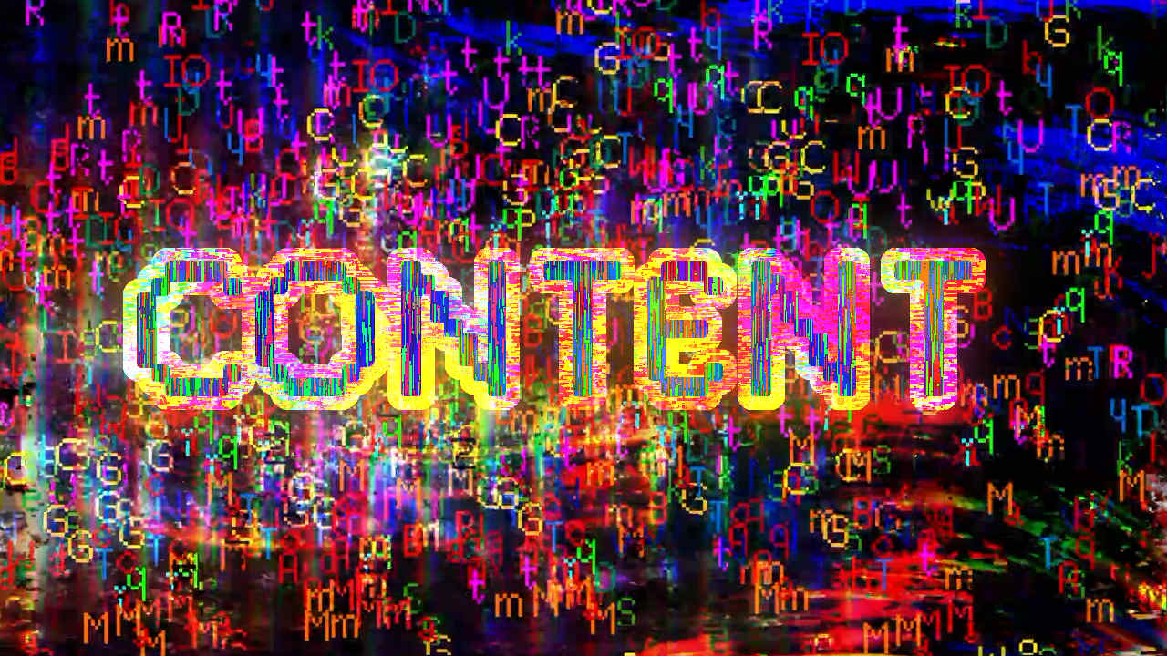 CONTENT (2025). Premiere Pro visualizer and projection art. 4 minutes 11 seconds long. Created for Intermediate New Media. Link: https://www.youtube.com/watch?v=9Q1eMhDtoUY